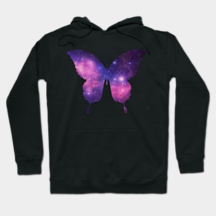 Pink and Purple Galaxy Butterfly Hoodie